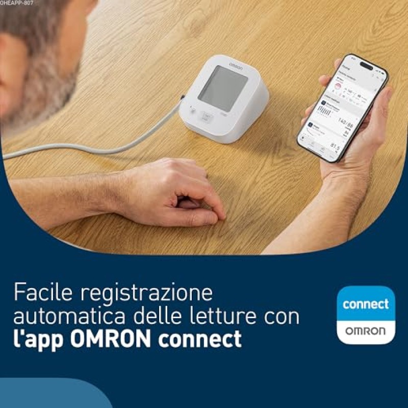 OMRON X2+ Connect, Misuratore di pressione misurazione precisa, Misuratore di pressione da braccio facile da usare ed efficace, Clinicamente validato con Bluetooth e bracciale universale (22–42 cm)