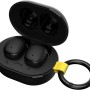 VulTech EP-30BK DRIP Cuffie Bluetooth 5.4, Auricolari Wireless In-Ear con Microfono, 14 Ore Totali, Controllo Touch, Ricarica USB-C, Controllo vocale Siri/Google, Suono Bilanciato, Android/iOS, nere - Drip BK