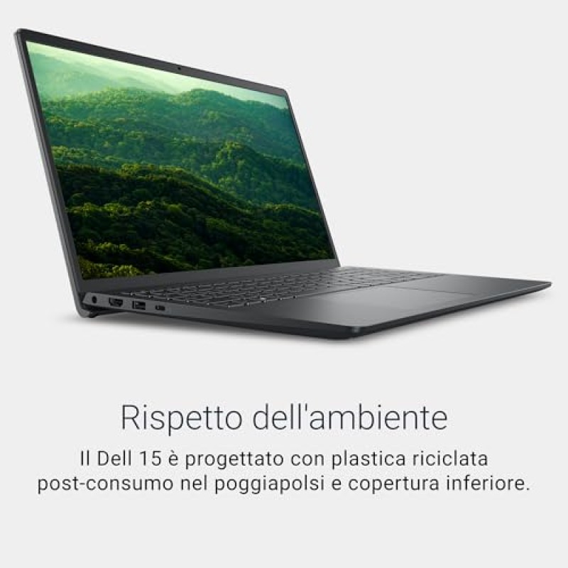 Dell 15 Laptop DC15255 15,6" FHD (1920 x 1080) 120Hz, AMD Ryzen 5 7520U, Grafica Radeon 610M, 8GB LPDDR5 RAM, 512GB SSD, Windows 11 Home, Tastiera Retroilluminata QWERTY – Nero Carbonio Dell 15 Laptop DC15255 15,6" FHD (1920 x 1080) 120Hz, AMD Ryzen 5 7520U, Grafica Radeon 610M, 8GB LPDDR5 RAM, 512GB SSD, Windows 11 Home, Tastiera Retroilluminata QWERTY – Nero Carbonio