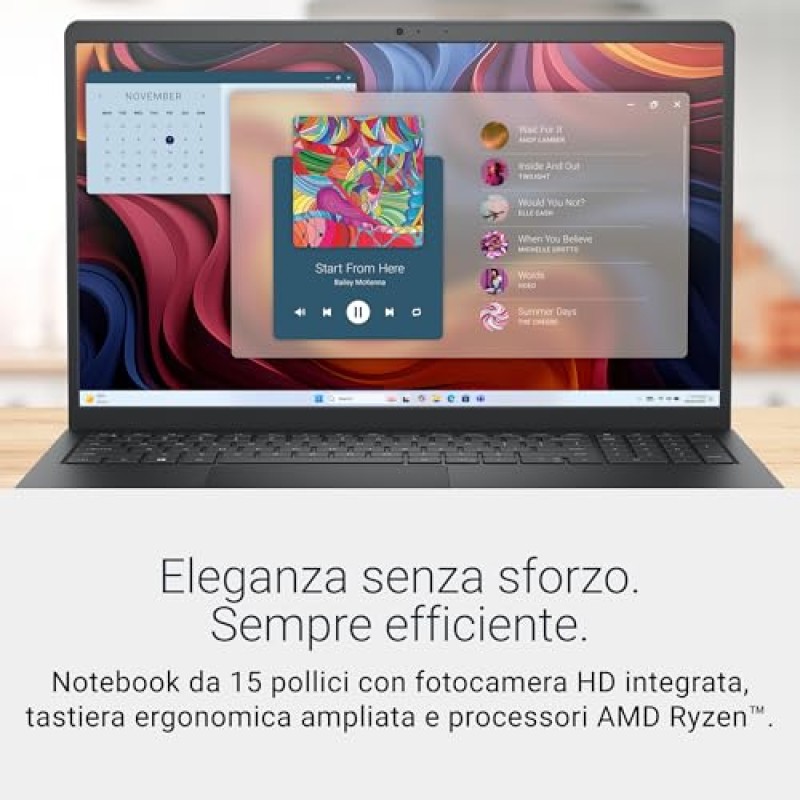 Dell 15 Laptop DC15255 15,6" FHD (1920 x 1080) 120Hz, AMD Ryzen 5 7520U, Grafica Radeon 610M, 8GB LPDDR5 RAM, 512GB SSD, Windows 11 Home, Tastiera Retroilluminata QWERTY – Nero Carbonio Dell 15 Laptop DC15255 15,6" FHD (1920 x 1080) 120Hz, AMD Ryzen 5 7520U, Grafica Radeon 610M, 8GB LPDDR5 RAM, 512GB SSD, Windows 11 Home, Tastiera Retroilluminata QWERTY – Nero Carbonio