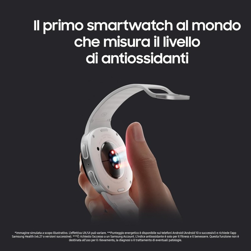 Samsung Galaxy Watch8 (Dark Gray, BT, 40mm) Smartwatch Galaxy AI, Allenatore Personale, Design Resistente agli Urti, Processore 3nm, Monitoraggio Attività Fisica e Sonno, One UI 8 [Versione Italiana] - 40mm Dark Gray