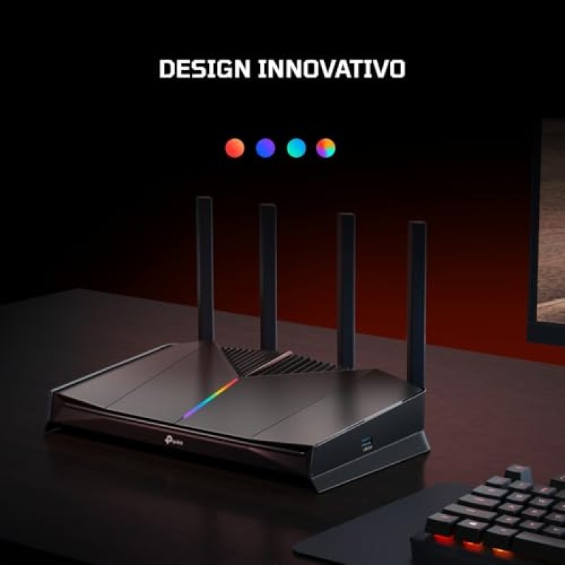 TP-Link Wi-Fi 7 Archer GE230 Router Gaming Dual-Band BE3600Mbps, 2 Porte 2.5Gbps, 3 Porte Gigabit, Canali 320MHz, 4K-QAM, Beamforming, HomeShield, Quad-Core CPU, Non Supporta xDSL