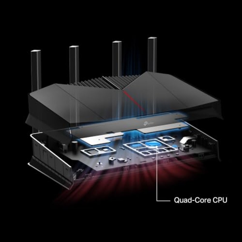 TP-Link Wi-Fi 7 Archer GE230 Router Gaming Dual-Band BE3600Mbps, 2 Porte 2.5Gbps, 3 Porte Gigabit, Canali 320MHz, 4K-QAM, Beamforming, HomeShield, Quad-Core CPU, Non Supporta xDSL