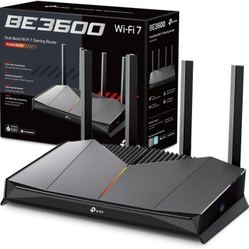 TP-Link Wi-Fi 7 Archer GE230 Router Gaming Dual-Band BE3600Mbps, 2 Porte 2.5Gbps, 3 Porte Gigabit, Canali 320MHz, 4K-QAM, Beamforming, HomeShield, Quad-Core CPU, Non Supporta xDSL