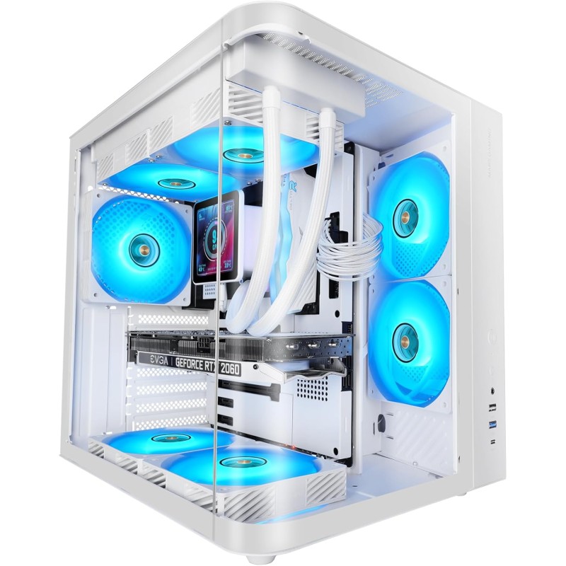 Mars Gaming MC-CURV, Case Gaming ATX, Triplo Vetro Temperato Curvo Continuo Frontale e Laterale, Struttura a Doppia Camera, Semitorre PC Compatta con Grande Capacità Interna, USB-C e USB 3.0, Bianco Mars Gaming MC-CURV, Case Gaming ATX, Triplo Vetro Temperato Curvo Continuo Frontale e Laterale, Struttura a Doppia Camera, Semitorre PC Compatta con Grande Capacità Interna, USB-C e USB 3.0, Bianco