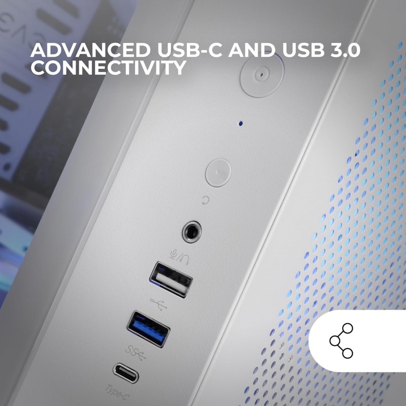 Mars Gaming MC-CURV, Case Gaming ATX, Triplo Vetro Temperato Curvo Continuo Frontale e Laterale, Struttura a Doppia Camera, Semitorre PC Compatta con Grande Capacità Interna, USB-C e USB 3.0, Bianco Mars Gaming MC-CURV, Case Gaming ATX, Triplo Vetro Temperato Curvo Continuo Frontale e Laterale, Struttura a Doppia Camera, Semitorre PC Compatta con Grande Capacità Interna, USB-C e USB 3.0, Bianco