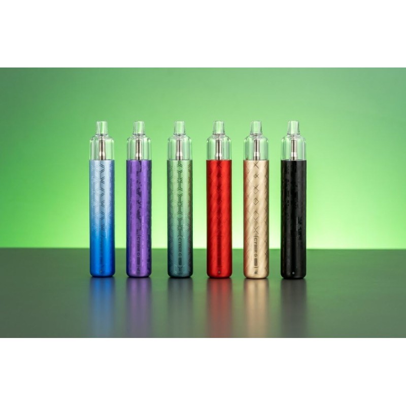 Aspire Cyber G Slim Sigaretta Elettronica per Svapo di Guancia - Pod Mod Kit Tiro Automatico, Batteria 1200 mAh, Voltaggio 3,4V, Cartuccia TG Pod 3ml Senza Liquido (Metal Green Gradient/Fade) - Metal Green Gradient/Fade