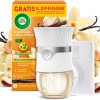 Air Wick Diffusore Elettrico di Oli Essenziali, 1 Diffusore completo gadget, 1 Ricarica per Diffusore Elettrico, Fragranza Dolce Vaniglia e Burro di Karitè - Vaniglia E Thè Bianco