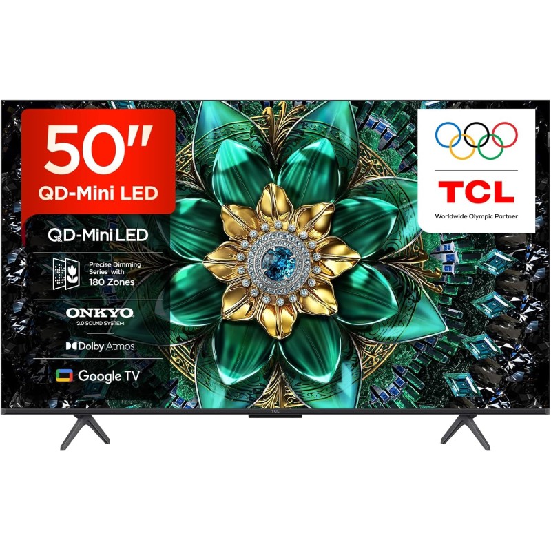 TCL 50Q6C – Smart TV QD‑Mini LED 4K HDR10+ da 50", Google TV | Dolby Vision IQ & Atmos, 144Hz Motion Clarity Pro, Game Master, Apple AirPlay 2, Voice Control - 50 pollici TCL 50Q6C – Smart TV QD‑Mini LED 4K HDR10+ da 50", Google TV | Dolby Vision IQ & Atmos, 144Hz Motion Clarity Pro, Game Master, Apple AirPlay 2, Voice Control - 50 pollici