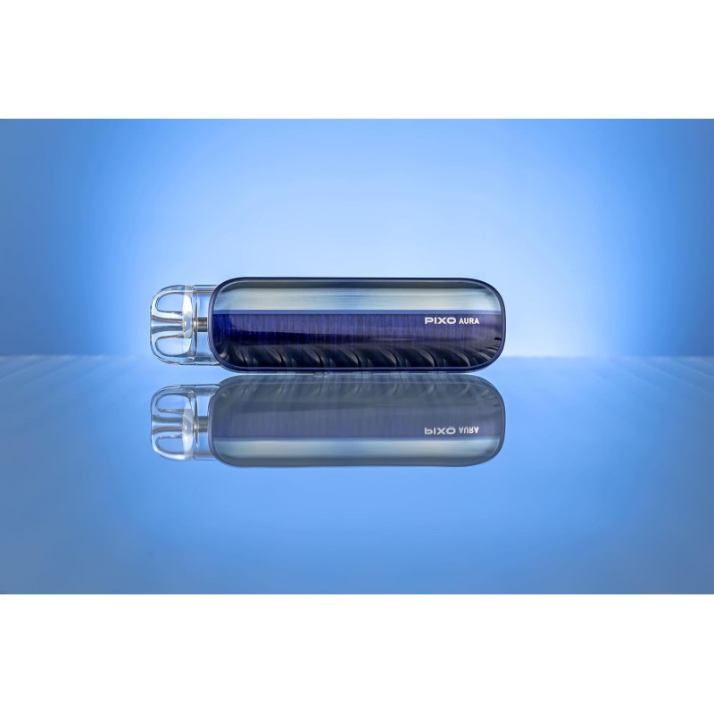 Aspire Pixo Aura Sigaretta Elettronica Guancia e RDL 25W - Svapo Kit Completo Batteria 1300 mAh, Pod 3ml, Indicatore Led Colorato, Tiro Automatico (Vast Blue) - Vast Blue