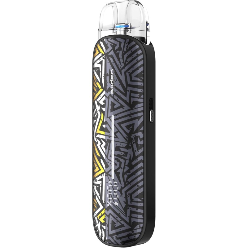 Aspire Pixo Aura Sigaretta Elettronica Guancia e RDL 25W - Svapo Kit Completo Batteria 1300 mAh, Pod 3ml, Indicatore Led Colorato, Tiro Automatico (Graffiti Grey) - Graffiti Grey