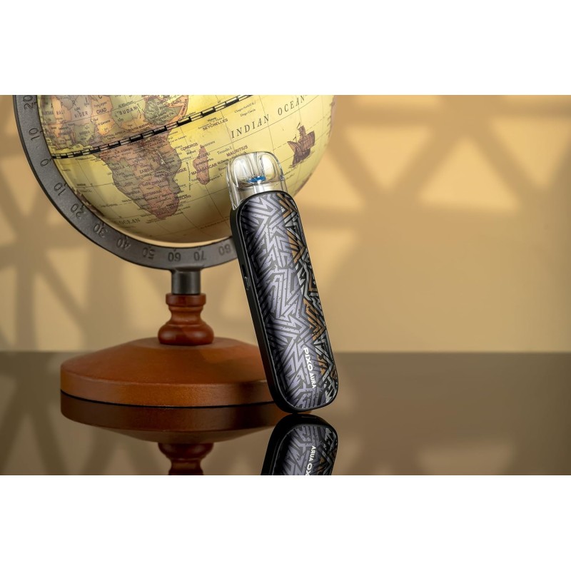 Aspire Pixo Aura Sigaretta Elettronica Guancia e RDL 25W - Svapo Kit Completo Batteria 1300 mAh, Pod 3ml, Indicatore Led Colorato, Tiro Automatico (Graffiti Grey) - Graffiti Grey