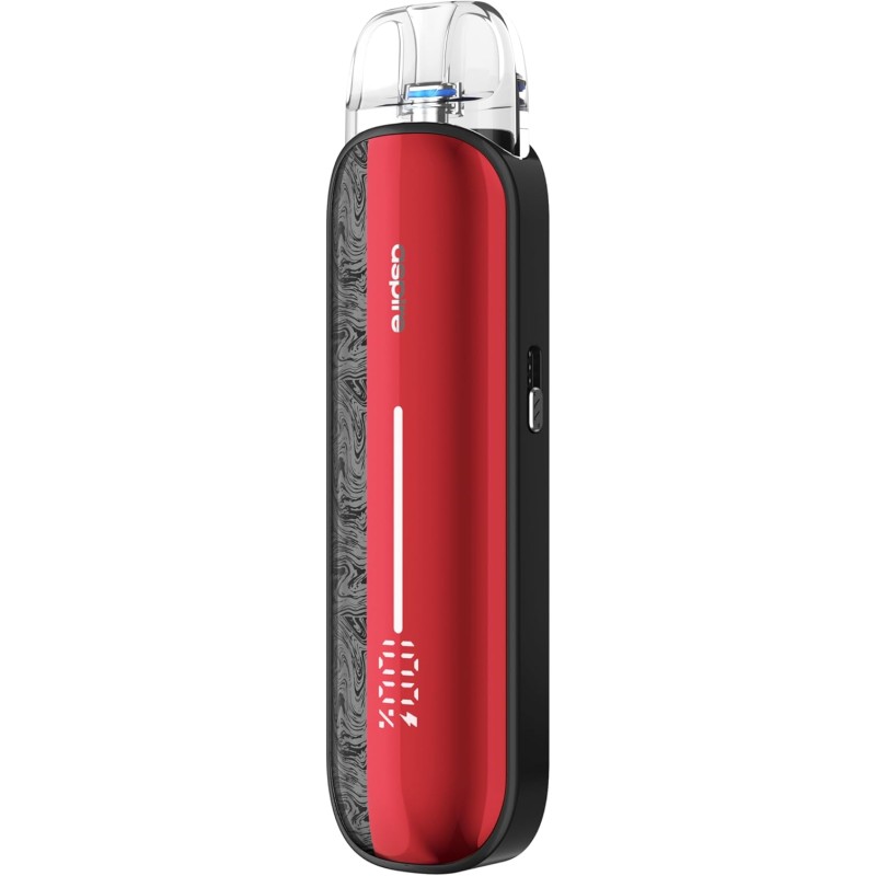 Aspire Pixo Aura Sigaretta Elettronica Guancia e RDL 25W - Svapo Kit Completo Batteria 1300 mAh, Pod 3ml, Indicatore Led Colorato, Tiro Automatico (Crimson Red) - Crimson Red