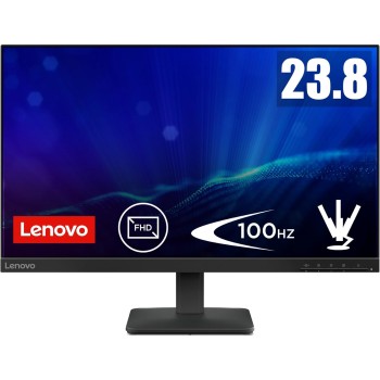 Lenovo L24-41 Monitor 24" FHD (1920x1080) Frameless, IPS, 100Hz, Regolabile, Porte HDMI e VGA, Cavo HDMI incluso - Raven Black Lenovo L24-41 Monitor 24" FHD (1920x1080) Frameless, IPS, 100Hz, Regolabile, Porte HDMI e VGA, Cavo HDMI incluso - Raven Black