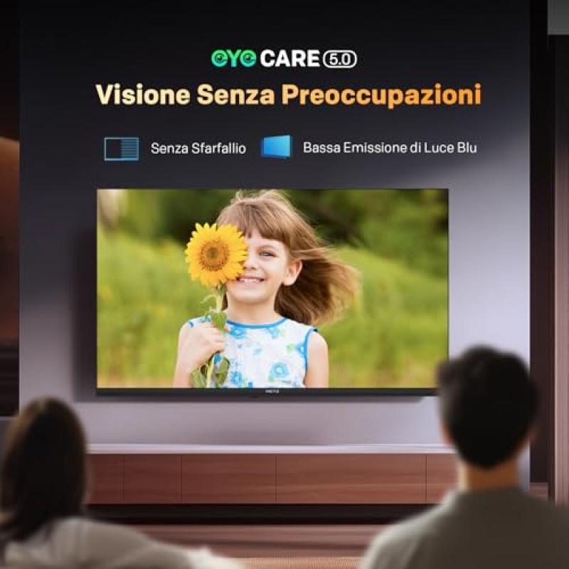 Metz QLED 32 Pollici Smart TV HD, 32MQF7000Z, HDR10, Dolby Audio, Riduzione Luce Blu, Google TV, Googlecast,Tuner DVB-T/T2/C/S/S2/Analogico - 32"