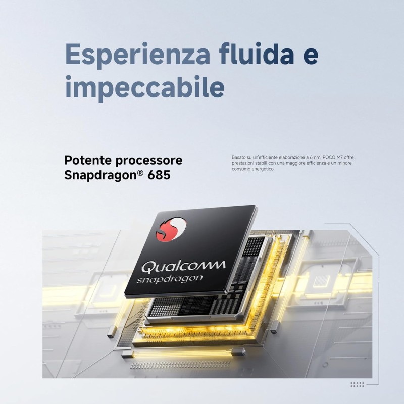 POCO M7, Smartphone 8+256GB, Display FHD+ da 6,9" 144Hz, Snapdragon 685, Doppia fotocamera AI da 50MP, Batteria da 7000mAh, Garanzia di 2 anni, Nero, Caricabatterie non incluso - 8+256GB Black POCO M7, Smartphone 8+256GB, Display FHD+ da 6,9" 144Hz, Snapdragon 685, Doppia fotocamera AI da 50MP, Batteria da 7000mAh, Garanzia di 2 anni, Nero, Caricabatterie non incluso - 8+256GB Black