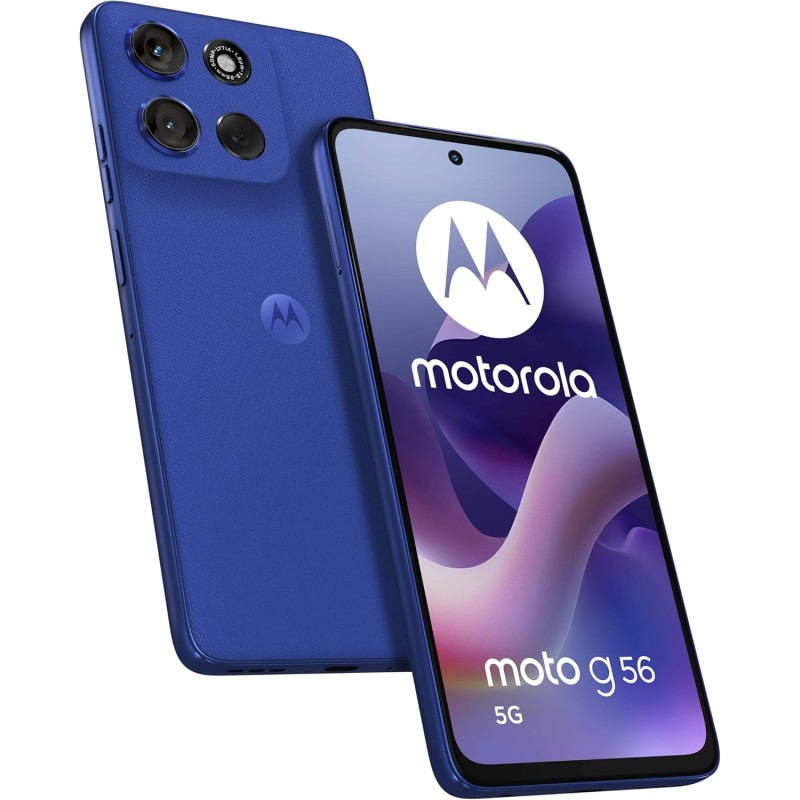 Motorola moto g56 5G + moto tag 8/256GB, Fotocamera 50MP + flicker sensor, Display 6.72" FHD+ 120Hz, batteria 5200mAh, MediaTek Dimensity 7060, Android 15 PANTONE Dazzling Blue, Starlight Blue - 256GB PANTONE Dazzling Blue