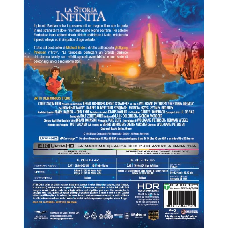 La Storia Infinita - 4Kult (Bd 4K + Bd Hd) La Storia Infinita - 4Kult (Bd 4K + Bd Hd)