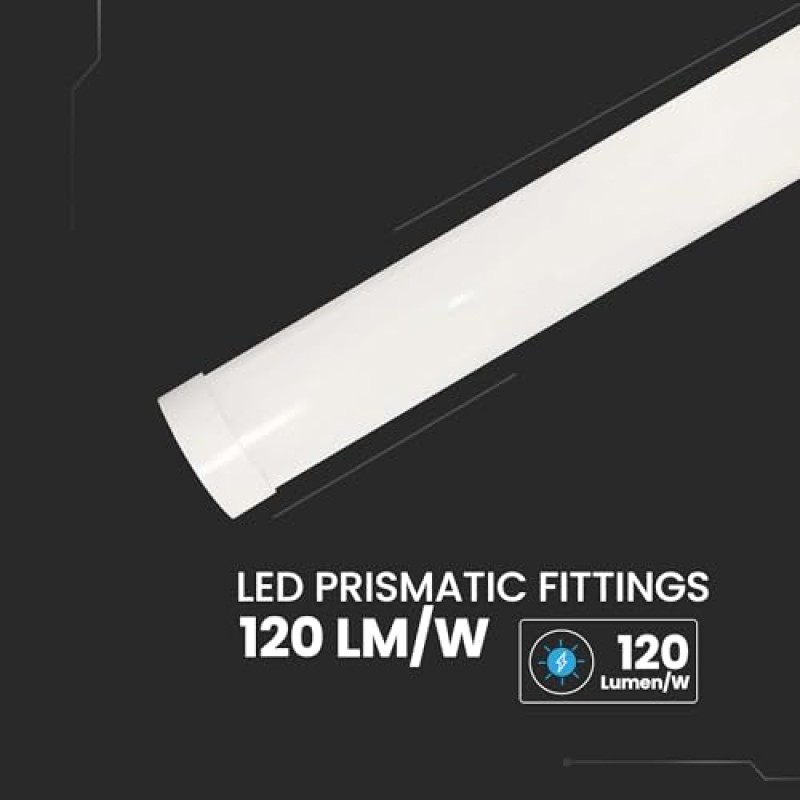 V-TAC Plafoniera LED 120 CM Lineare da Soffitto - 40W - Chip Samsung - Lampada Rettangolare 4300 Lumen IP20 per Parete, Garage, Negozio - Tubo LED - Luce 3000k Bianca Calda - Bianco Caldo