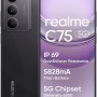 realme C75 5G Smartphone, 8+256GB, Batteria Titan da 5828 mAh, Chipset Dimensity 6300 5G, Display con Modalità comfort visivo da 120 Hz, Fotocamera AI da 50 MP, Nero - 8+256GB Nero