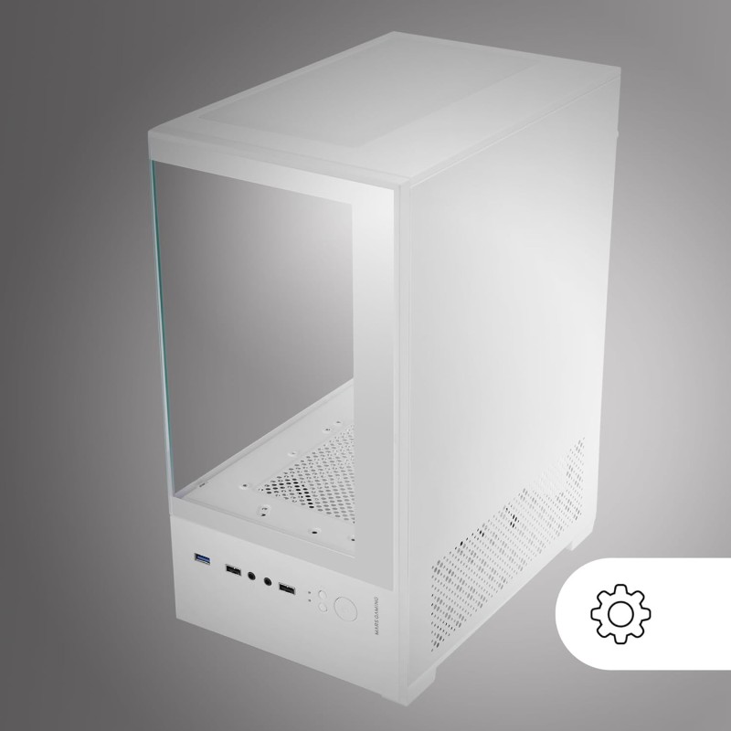 Mars Gaming MC-SE2, Case Gaming MicroATX, Vetro Temperato Frontale e Laterale Senza Cornice, Ventola FRGB 120mm, Struttura a Doppia Camera, Case PC Compatto con Grande Capacità Interna, Bianco Mars Gaming MC-SE2, Case Gaming MicroATX, Vetro Temperato Frontale e Laterale Senza Cornice, Ventola FRGB 120mm, Struttura a Doppia Camera, Case PC Compatto con Grande Capacità Interna, Bianco