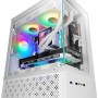 Mars Gaming MC-SE2, Case Gaming MicroATX, Vetro Temperato Frontale e Laterale Senza Cornice, Ventola FRGB 120mm, Struttura a Doppia Camera, Case PC Compatto con Grande Capacità Interna, Bianco