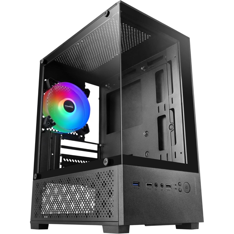 Mars Gaming MC-SE2, Case Gaming MicroATX, Vetro Temperato Frontale e Laterale Senza Cornice, Ventola FRGB 120mm, Struttura a Doppia Camera, Case PC Compatto con Grande Capacità Interna, Nero Mars Gaming MC-SE2, Case Gaming MicroATX, Vetro Temperato Frontale e Laterale Senza Cornice, Ventola FRGB 120mm, Struttura a Doppia Camera, Case PC Compatto con Grande Capacità Interna, Nero