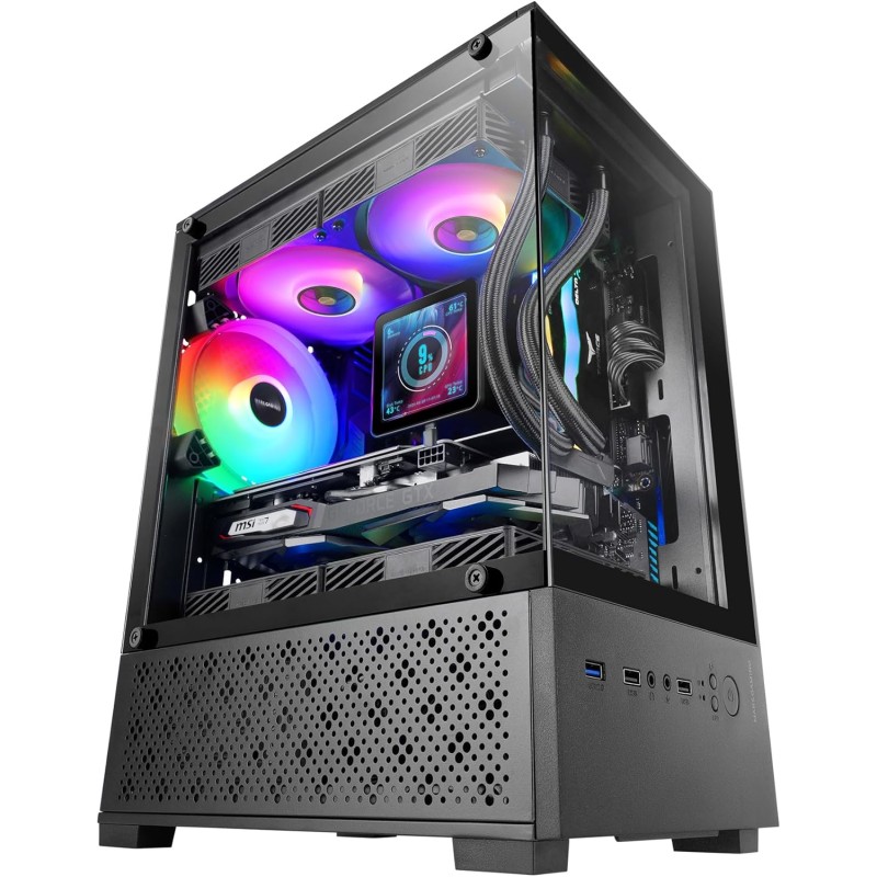 Mars Gaming MC-SE2, Case Gaming MicroATX, Vetro Temperato Frontale e Laterale Senza Cornice, Ventola FRGB 120mm, Struttura a Doppia Camera, Case PC Compatto con Grande Capacità Interna, Nero Mars Gaming MC-SE2, Case Gaming MicroATX, Vetro Temperato Frontale e Laterale Senza Cornice, Ventola FRGB 120mm, Struttura a Doppia Camera, Case PC Compatto con Grande Capacità Interna, Nero