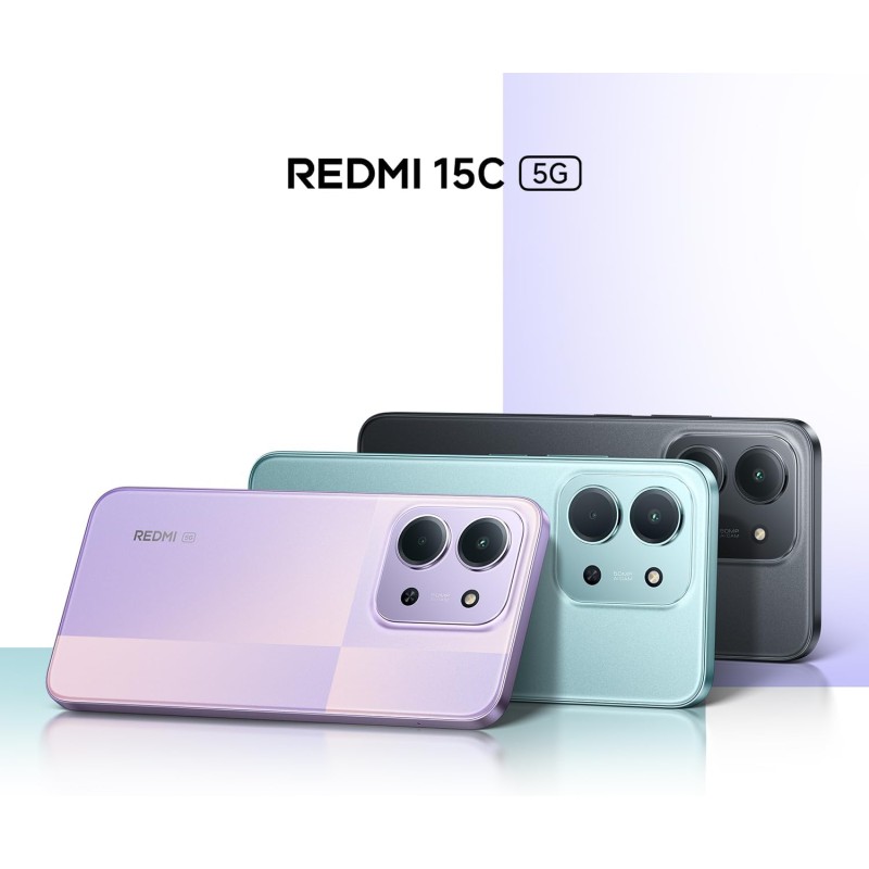 Xiaomi Redmi 15C 5G, Smartphone 4+128GB, Display 6,9" 120Hz, MediaTek Dimensity 6300, processore 5G, Dual camera AI 50MP, Mega batteria da 6000mAh, Garanzia 2 anni, Nero, Caricabatterie non incluso - 4+128GB Nero Xiaomi Redmi 15C 5G, Smartphone 4+128GB, Display 6,9" 120Hz, MediaTek Dimensity 6300, processore 5G, Dual camera AI 50MP, Mega batteria da 6000mAh, Garanzia 2 anni, Nero, Caricabatterie non incluso - 4+128GB Nero