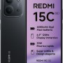 Xiaomi Redmi 15C 5G, Smartphone 4+128GB, Display 6,9" 120Hz, MediaTek Dimensity 6300, processore 5G, Dual camera AI 50MP, Mega batteria da 6000mAh, Garanzia 2 anni, Nero, Caricabatterie non incluso - 4+128GB Nero
