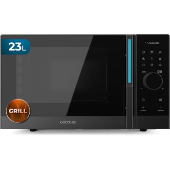 Cecotec Microonde touch con griglia da 23 l Proclean 6120. Grill, 800 W e 1000 W, digitale, cottura uniforme, 5 livelli di potenza, funzione scongelamento, timer 60 min, piatto girevole 285 mm