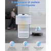 ECOVACS X11 OMNICYCLONE Robot Aspirapolvere Lavapavimenti, BLAST e 19.500 Pa, Boost di Potenza Ultrarapido, OZMO ROLLER 2.0, Altezza Massima di Salita di 4 cm, Rullo Esteso, Svuotamento Automatico