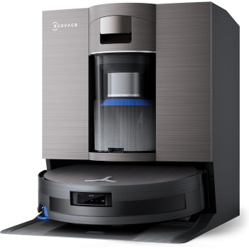ECOVACS X11 OMNICYCLONE Robot Aspirapolvere Lavapavimenti, BLAST e 19.500 Pa, Boost di Potenza Ultrarapido, OZMO ROLLER 2.0, Altezza Massima di Salita di 4 cm, Rullo Esteso, Svuotamento Automatico