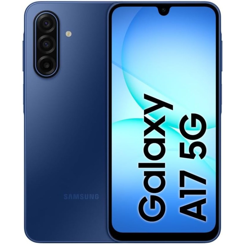 Samsung Galaxy A17 5G, 3 anni di Garanzia del produttore, Android 15, Display Super AMOLED 6.7", 4GB RAM, 128GB, Batteria 5.000 mAh, Resistenza IP54, memoria espandibile, Blue [Versione Italiana] | 3 anni di Garanzia, Smartphone Android, Display Supe