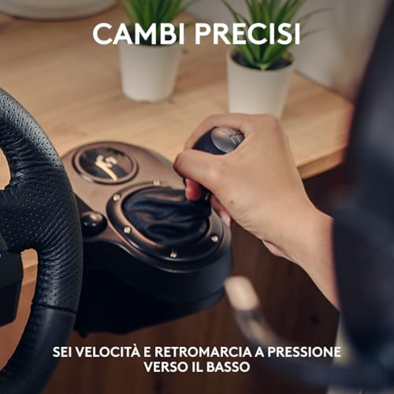 Logitech G G29 SE Driving Force - volante e pedali da corsa, ritorno di forza dinamico, vera pelle + Logitech G Driving Force Shifter - Per PS5, PS4 and PC, Mac - Nero