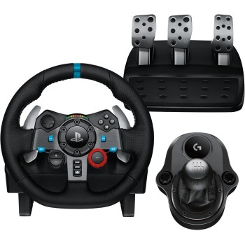 Logitech G G29 SE Driving Force - volante e pedali da corsa, ritorno di forza dinamico, vera pelle + Logitech G Driving Force Shifter - Per PS5, PS4 and PC, Mac - Nero Logitech G G29 SE Driving Force - volante e pedali da corsa, ritorno di forza dinamico, vera pelle + Logitech G Driving Force Shifter - Per PS5, PS4 and PC, Mac - Nero
