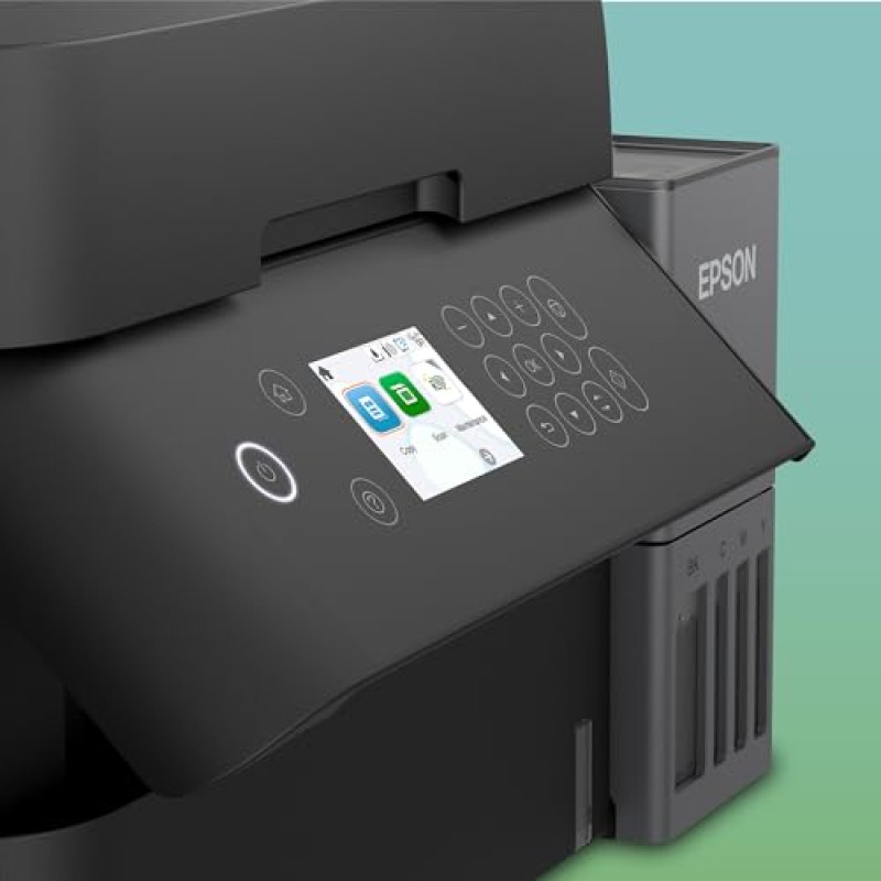 Epson EcoTank ET-3950 Stampante con Serbatoi D’inchiostro | Home Office | Wi-Fi | A4 | Fronte/Retro Stampa, Copia, Scansione | Display LCD 6.1 cm | ADF Da 30 Fogli | 3 Anni D'Inchiostro Inclusi - Nero