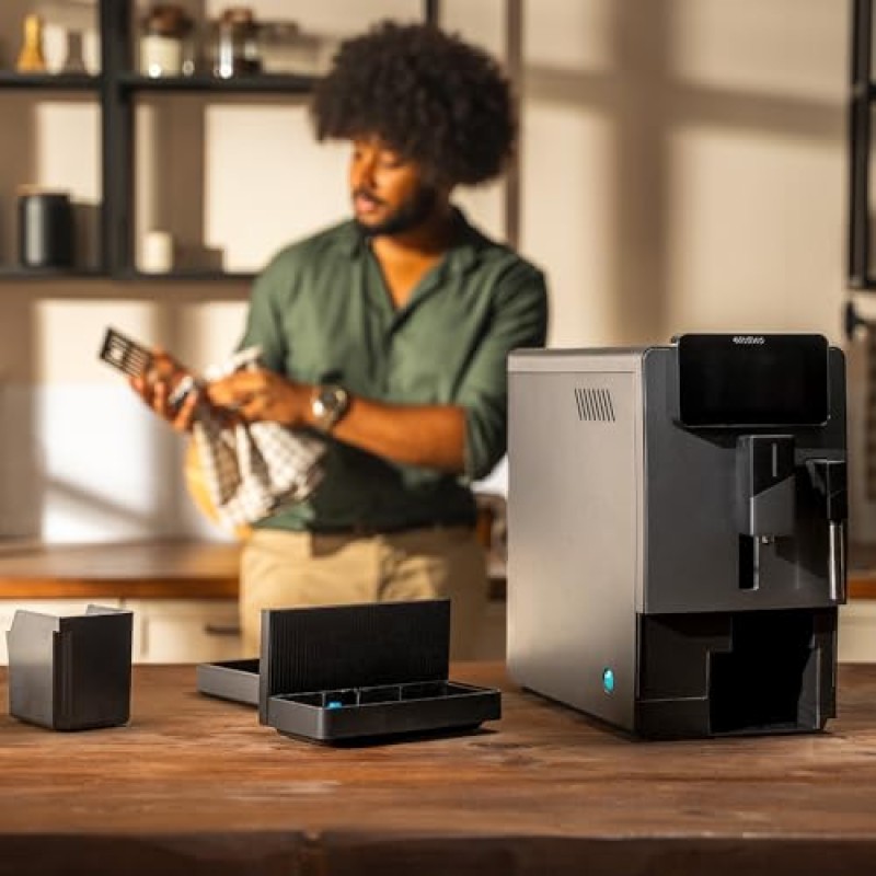 Cecotec Macchina Caffè Superautomatica Compatta Cremmaet Steam Latte Art. 19Bar, Vaporizzatore, Thermoblock, Plug&Play, Macinino Conico, 5 Livelli, Serbatoio Acqua 1.1L, Caffè 150g, Pulizia Automatica