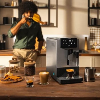 Cecotec Macchina Caffè Superautomatica Compatta Cremmaet Steam Latte Art. 19Bar, Vaporizzatore, Thermoblock, Plug&Play, Macinino Conico, 5 Livelli, Serbatoio Acqua 1.1L, Caffè 150g, Pulizia Automatica Cecotec Macchina Caffè Superautomatica Compatta Cremmaet Steam Latte Art. 19Bar, Vaporizzatore, Thermoblock, Plug&Play, Macinino Conico, 5 Livelli, Serbatoio Acqua 1.1L, Caffè 150g, Pulizia Automatica