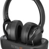 Technaxx Cuffie TV wireless con base di ricarica – Cuffie Bluetooth 5.4 Over-Ear con microfono, 30h autonomia, USB-C, ingresso ottico e AUX – Ideali per TV, anziani e musica - TX-350