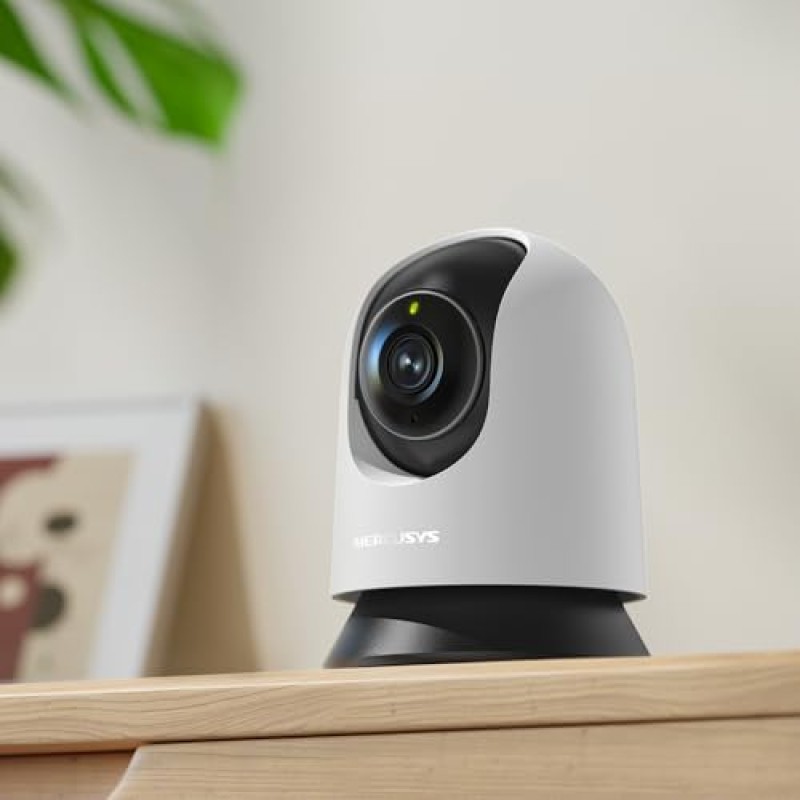 MERCUSYS MC210 Telecamera Wi-Fi Interno 2K 3MP, Videocamera Sorveglianza 360°, Visione Notturna, Audio a 2 Vie, Rilevamento di Movimento/Notifiche/Allarme, ZonaPrivacy, Supporta microSD fino a 512 GB