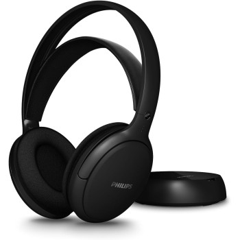 Philips SHC5200M2 Cuffie TV wireless con 30H di riproduzione, Portata 30m, Connessione 2.4G digitale, Vestibilità comoda over-ear, Batteria sostituibile, Audio chiaro dei dialoghi – Nero Philips SHC5200M2 Cuffie TV wireless con 30H di riproduzione, Portata 30m, Connessione 2.4G digitale, Vestibilità comoda over-ear, Batteria sostituibile, Audio chiaro dei dialoghi – Nero