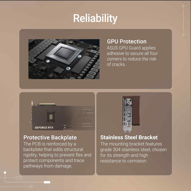 ASUS NVIDIA GeForce RTX 5080 Noctua OC Edition, Scheda Grafica 16GB GDDR7, 256 Bit, PCIe 5.0, 2 HDMI 2.1, 3 DisplayPort 2.1, Software GPU Tweak III, Marrone, RTX5080-O16G-NOCTUA - O16 GB ASUS NVIDIA GeForce RTX 5080 Noctua OC Edition, Scheda Grafica 16GB GDDR7, 256 Bit, PCIe 5.0, 2 HDMI 2.1, 3 DisplayPort 2.1, Software GPU Tweak III, Marrone, RTX5080-O16G-NOCTUA - O16 GB