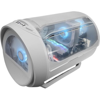 Mars Gaming MC-CYLON, Case Gaming MicroATX, Design Turbina Cilindrico, Pannello in Vetro Temperato e Finestra Superiore Panoramica Curva, Ventola Frontale RGB 200mm + Ventola Posteriore 120mm, Bianco Mars Gaming MC-CYLON, Case Gaming MicroATX, Design Turbina Cilindrico, Pannello in Vetro Temperato e Finestra Superiore Panoramica Curva, Ventola Frontale RGB 200mm + Ventola Posteriore 120mm, Bianco