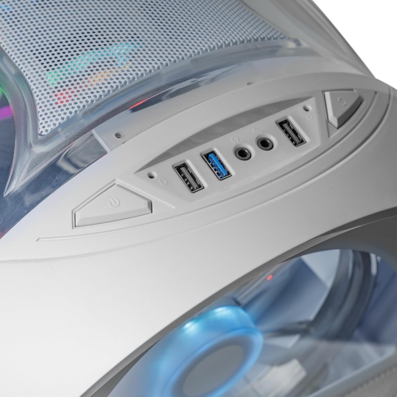 Mars Gaming MC-CYLON, Case Gaming MicroATX, Design Turbina Cilindrico, Pannello in Vetro Temperato e Finestra Superiore Panoramica Curva, Ventola Frontale RGB 200mm + Ventola Posteriore 120mm, Bianco Mars Gaming MC-CYLON, Case Gaming MicroATX, Design Turbina Cilindrico, Pannello in Vetro Temperato e Finestra Superiore Panoramica Curva, Ventola Frontale RGB 200mm + Ventola Posteriore 120mm, Bianco