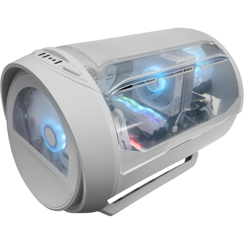 Mars Gaming MC-CYLON, Case Gaming MicroATX, Design Turbina Cilindrico, Pannello in Vetro Temperato e Finestra Superiore Panoramica Curva, Ventola Frontale RGB 200mm + Ventola Posteriore 120mm, Bianco Mars Gaming MC-CYLON, Case Gaming MicroATX, Design Turbina Cilindrico, Pannello in Vetro Temperato e Finestra Superiore Panoramica Curva, Ventola Frontale RGB 200mm + Ventola Posteriore 120mm, Bianco