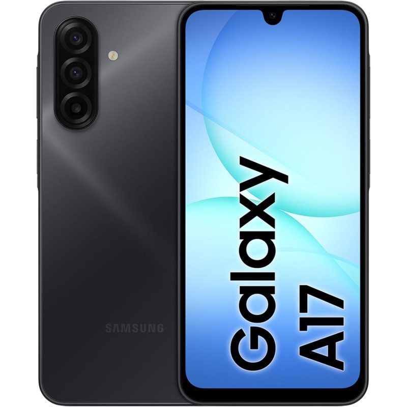 Samsung Galaxy A17, 3 anni di Garanzia del produttore, Android 15, Display Super AMOLED 6.7", 8GB RAM, 256GB, Batteria 5.000 mAh, Resistenza IP54, Memoria espandibile, Black [Versione Italiana] - 8+256GB Black