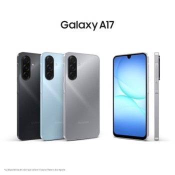 Samsung Galaxy A17, 3 anni di Garanzia del produttore, Android 15, Display Super AMOLED 6.7", 4GB RAM, 128GB, Batteria 5.000 mAh, Resistenza IP54, Memoria espandibile, Gray [Versione Italiana] - 4+128GB Gray
