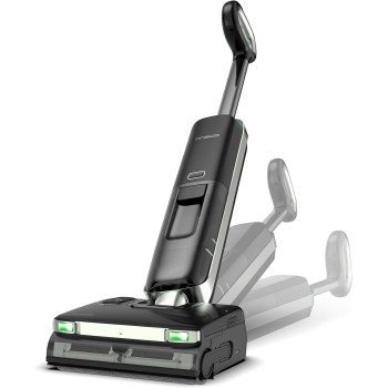 Tineco Floor ONE S7 Master Lavapavimenti, 23.000Pa Potente aspirazione | 9,9 cm Corpo ultra-sottile, Testa con luce verde DustReveal per il rilevamento della polvere, StreakFree, FlashDry, SilentDry