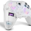 KROM KRYSTAL — Telecomando wireless trasparente Bluetooth 5.0, RGB, 17 pulsanti personalizzabili, doppia vibrazione, macro, compatibile con PC/Switch/Switch 2/iOS/Android